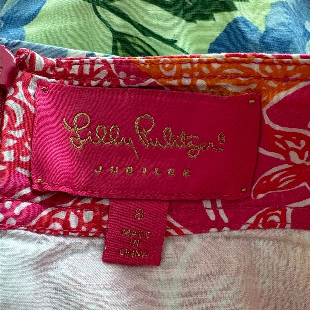 Lilly Pulitzer Pink & Orange Printed Mini Skirt - Picture 3 of 3